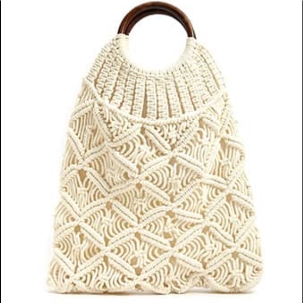 Crochet Tote Bag/Handbag- Cream Color (New)